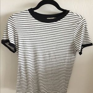 Cute crop stripy tee